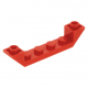 LEGO tetőelem fordított 45°-os 6×1, piros (52501)
